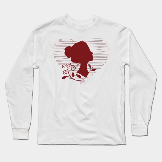 Happy Mother's and valentine day Long Sleeve T-Shirt by mutarek